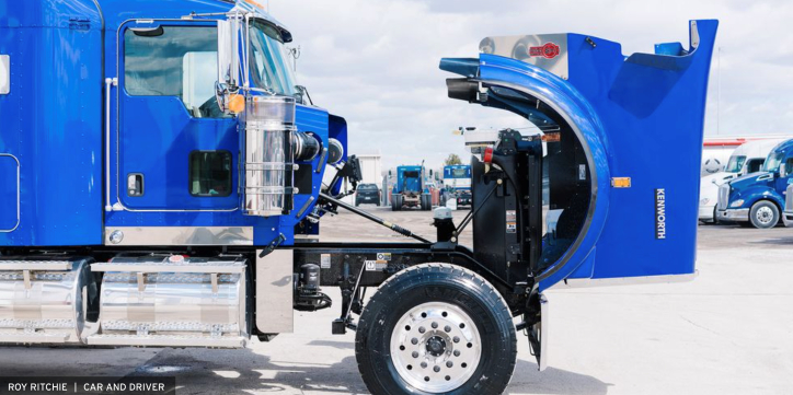 this image shows commercial truck suspension repair in Portland, OR